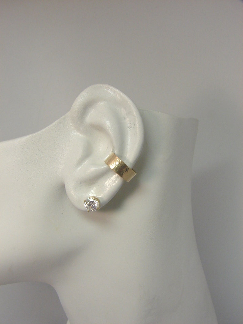 Ear Cuff Solid Gold Ear Cuff Nonpierced Cartilage Earcuff Etsy