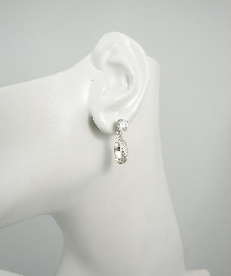 EARRING JACKETS Dangle Hoop Sterling Silver Jackets for Etsy