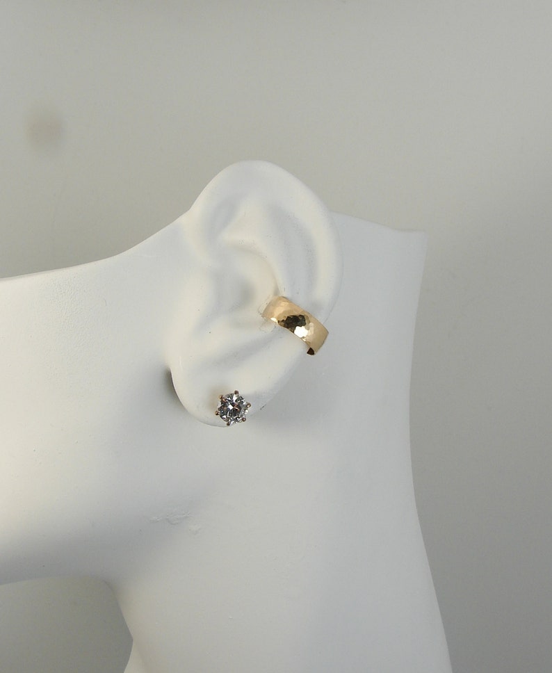 Gold Hoop Pierced Conch Earring Cartilage Earring14k Gold - Etsy