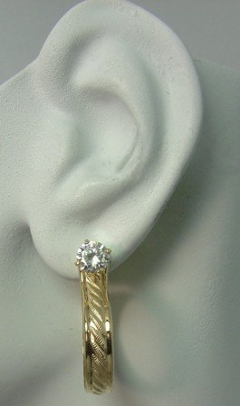 EARRING JACKETS for Studs 14K Gold Filled Ribbon Hoop Jackets Etsy