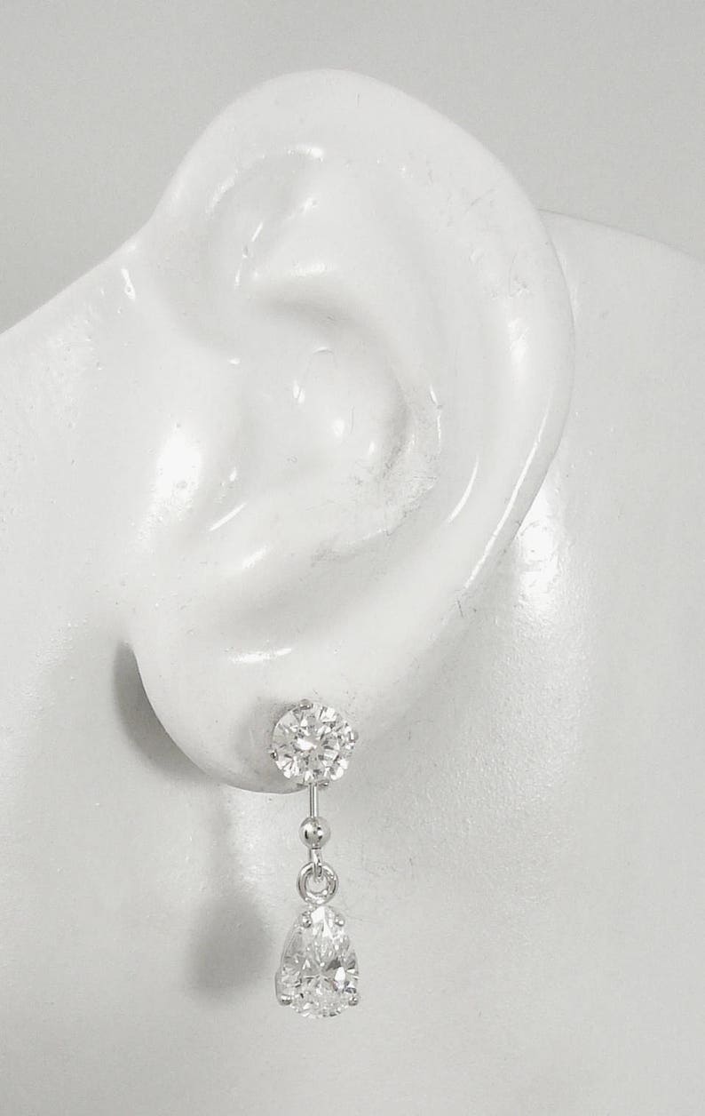 Earring JACKETS for Studs Sterling Silver Teardrop Jackets for Etsy