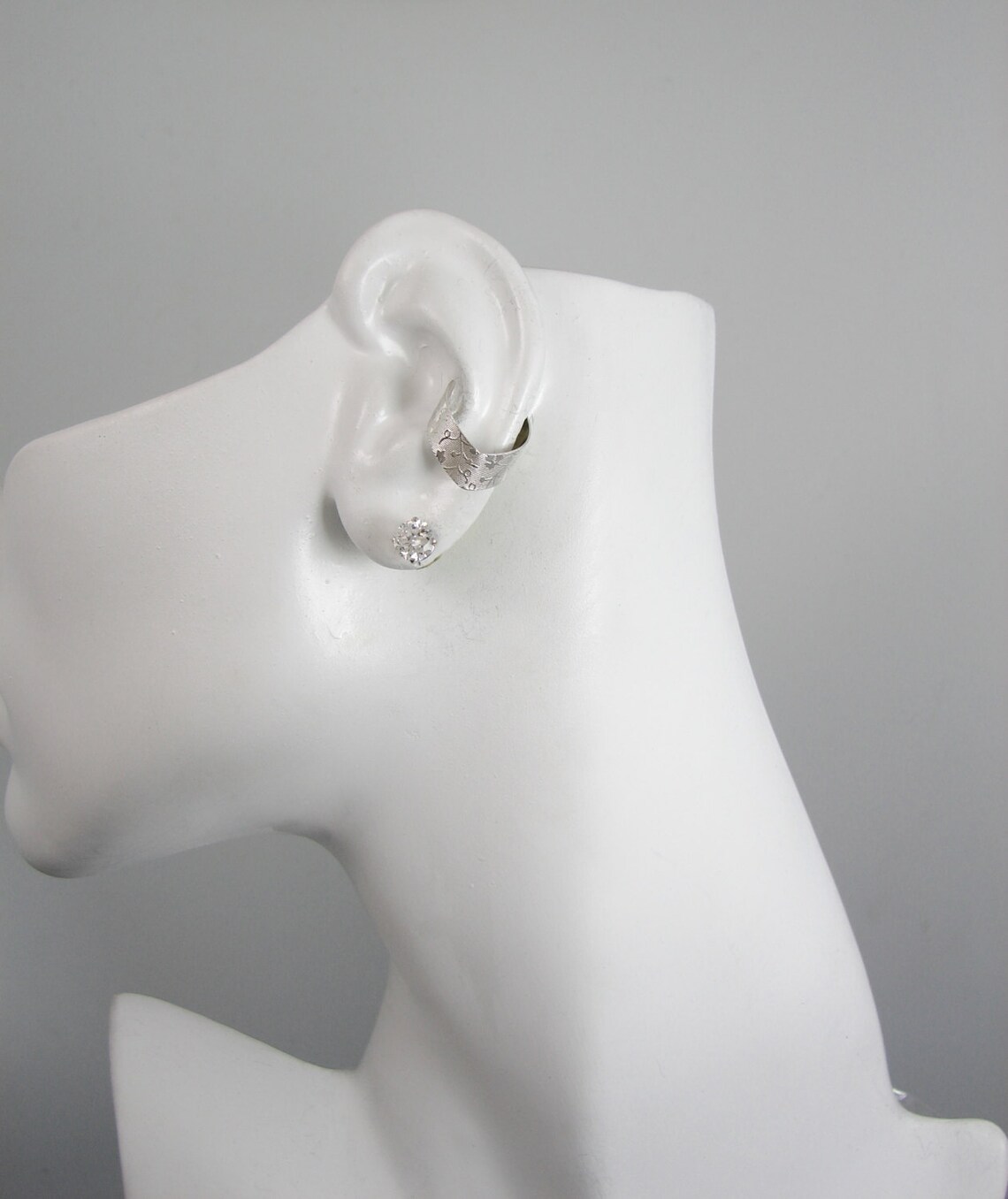 Ear Cuff Silver Ear Cuff Nonpierced Cartilage Wrap Earring Etsy