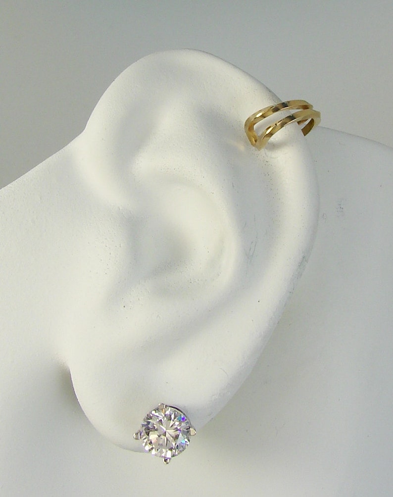 MINI Ear Cuff Cartilage Faux Earring Fake Earring No Piercing Hoop Gold Hoop Helix earcuff 14K Gold Filled Double Twist Wire MCEDWGF