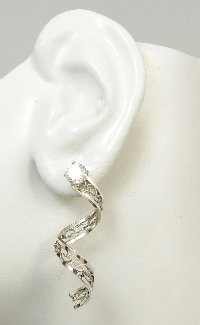 Earring Jackets Silver Drop Jackets for Studs Post Earring Etsy