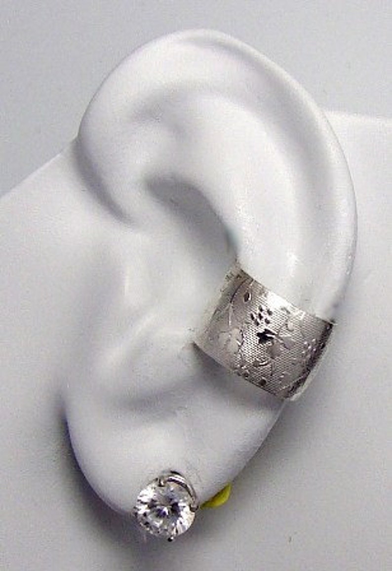 Ear Cuff Silver Nonpierced Cartilage Wrap Earring Fake Conch Etsy