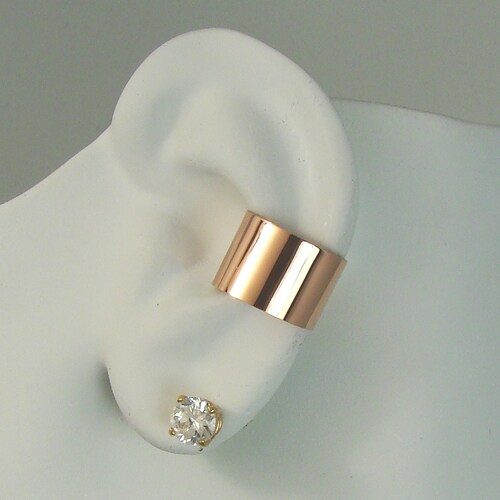 Gauge POST Pierced Conch Hoop Earring Rose Gold Pierced Etsy