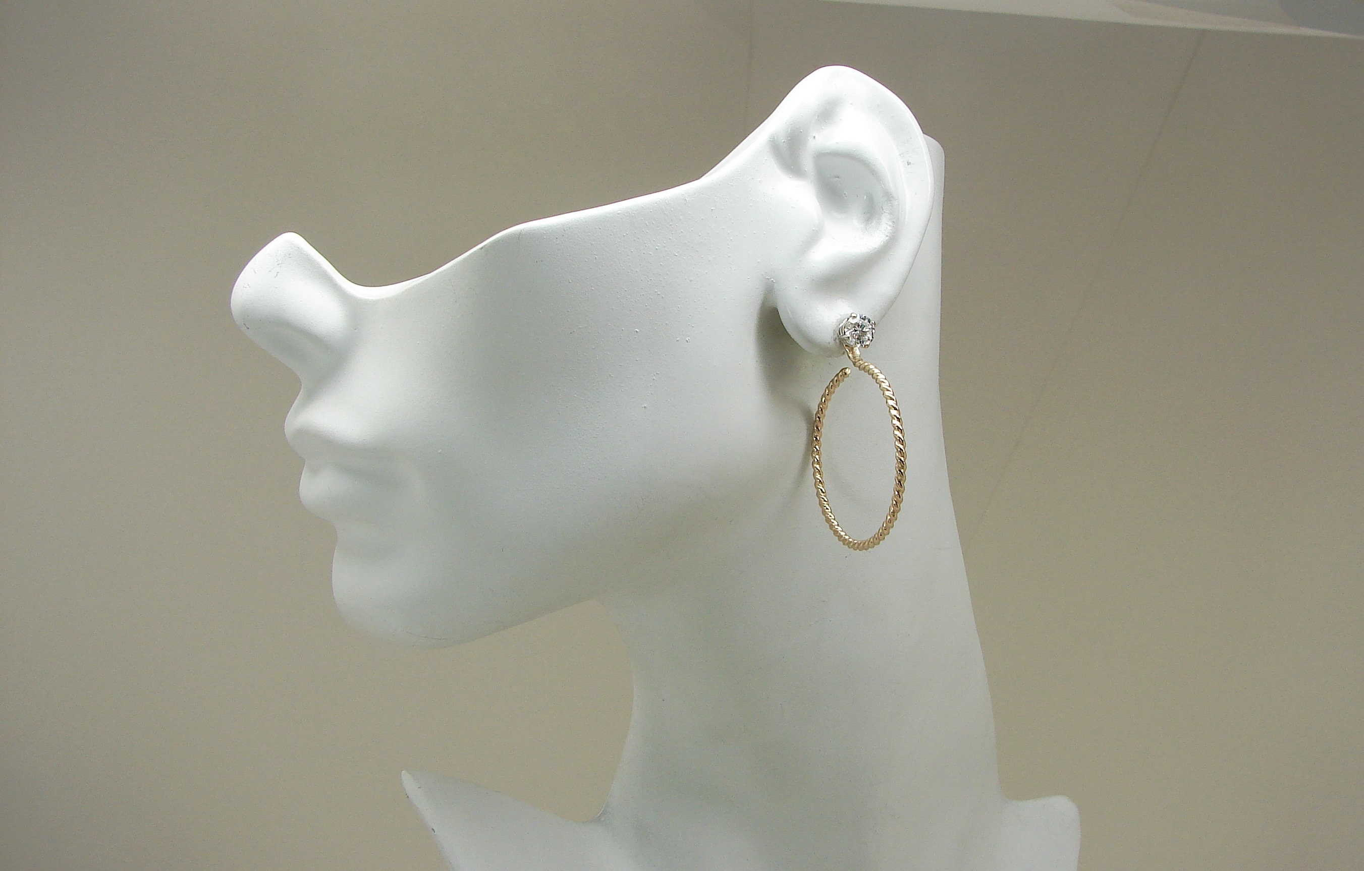 EARRING JACKETS Dangle Hoop Gold Filled Ear Jackets Diamond Etsy UK