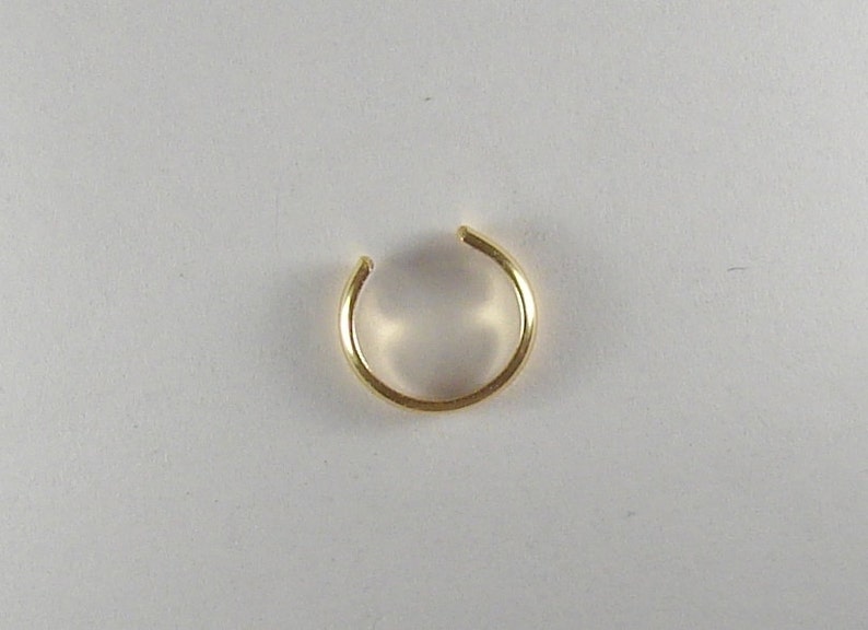 MINI Ear Cuff Cartilage Faceted Fake Helix Earring No Piercing Hoop Simple Earcuff Non-pierced Upper Ear Gold Filled Thin MCFACETEDGF