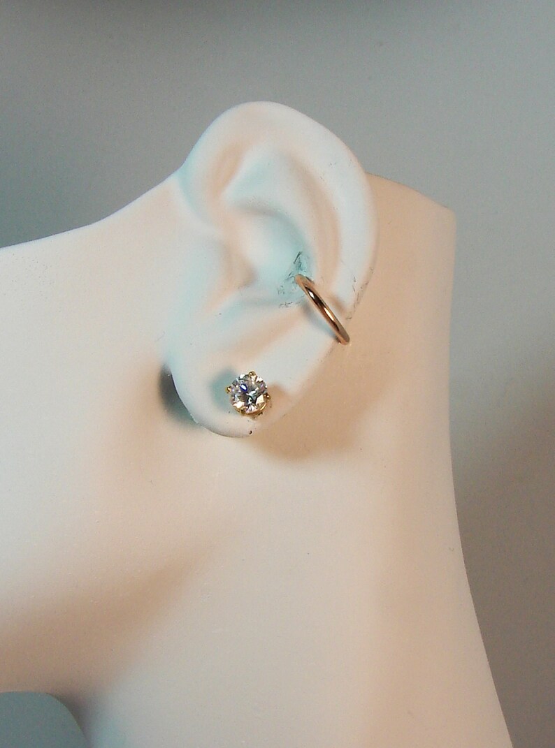 Conch Pierced Gauge Cartilage Earring Pink Rose Gold Conch Etsy