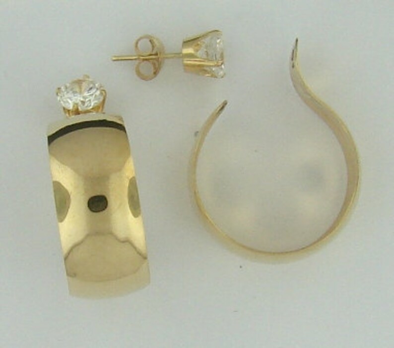 Earring Jackets for Studs 14K GOLD Gemstone Drop Diamond Ear Etsy