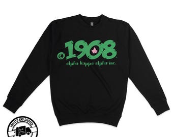 AKA 1908 Sorority Crewneck Sweatshirt, Alpha Kappa Alpha Fleece