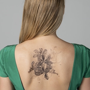 Orchid Tree Temporary Tattoo | 6&quot;x8&quot;