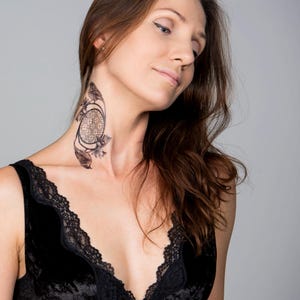 Balance Temporary Tattoo | 6&quot;x4&quot; | Bird Tattoo