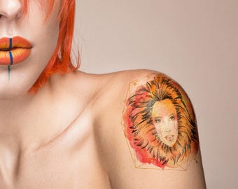 Tatuagem temporária de Leão | Coleção Zodíacos 7,5x7,5 cm