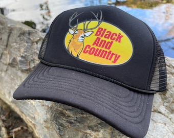 Black And Country Trucker Hat