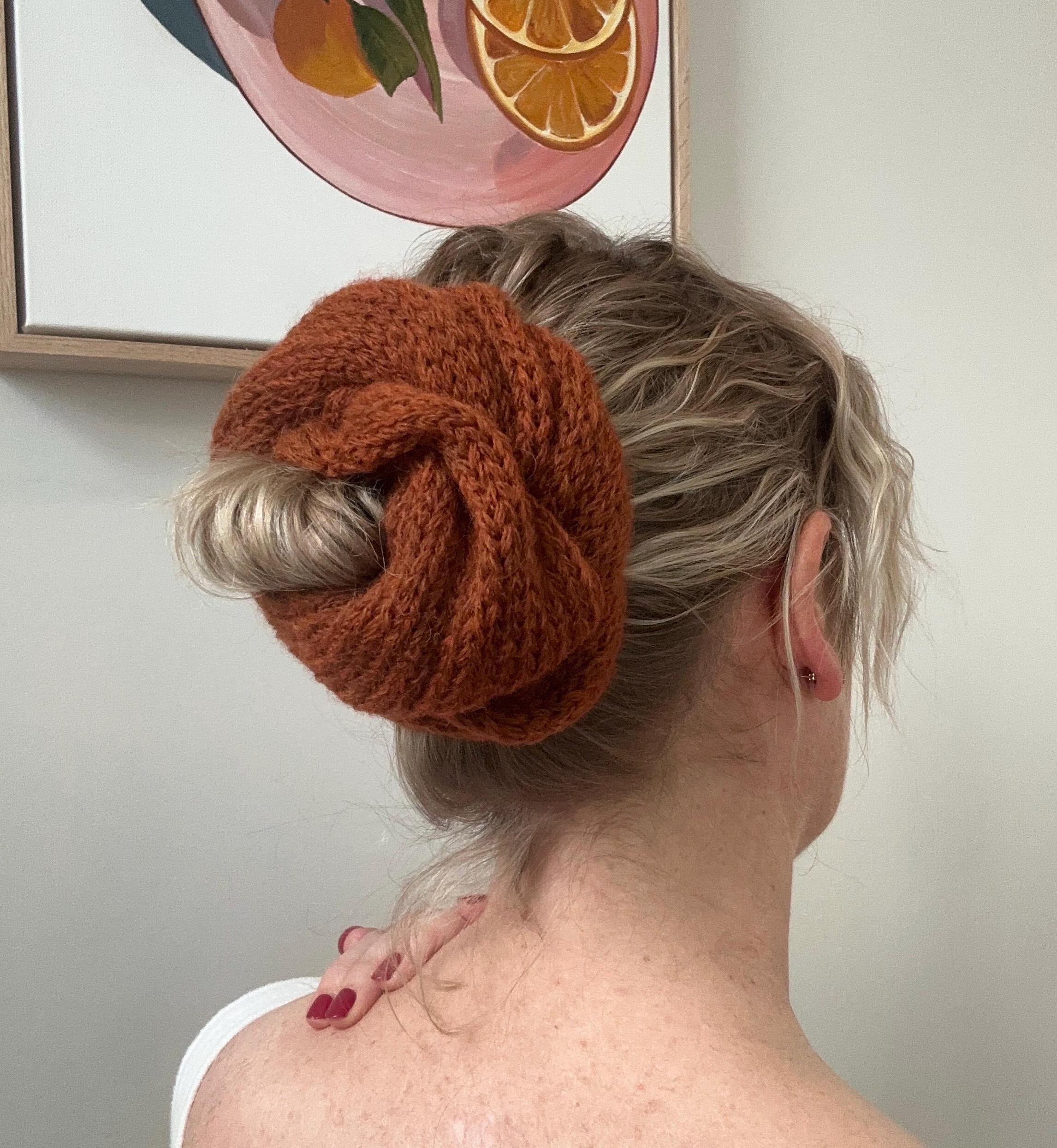 CLANE | LINEN MEDIUM SCRUNCHIE color：WHITE / BLACK In stock