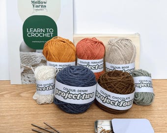 Learn to Crochet Kit: 4 Beginner Projects with Video Tutorials