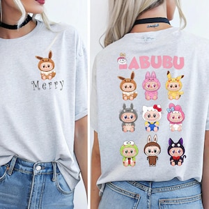 Camiseta personalizada de Labubu, camiseta de personaje de dibujos animados de Labubu, camiseta de Labubu Coquette, camiseta de Labubu Kawaii, camiseta linda de Labubu Anime, regalos para amantes de Labubu