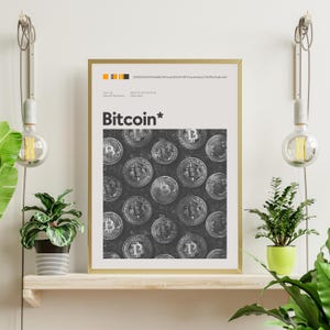Bitcoin Poster Home Office Crypto Enthusiast of Crypto Wall Art for Home Decor with Bitcoin for Modern Home Office Crypto Poster Wall Art