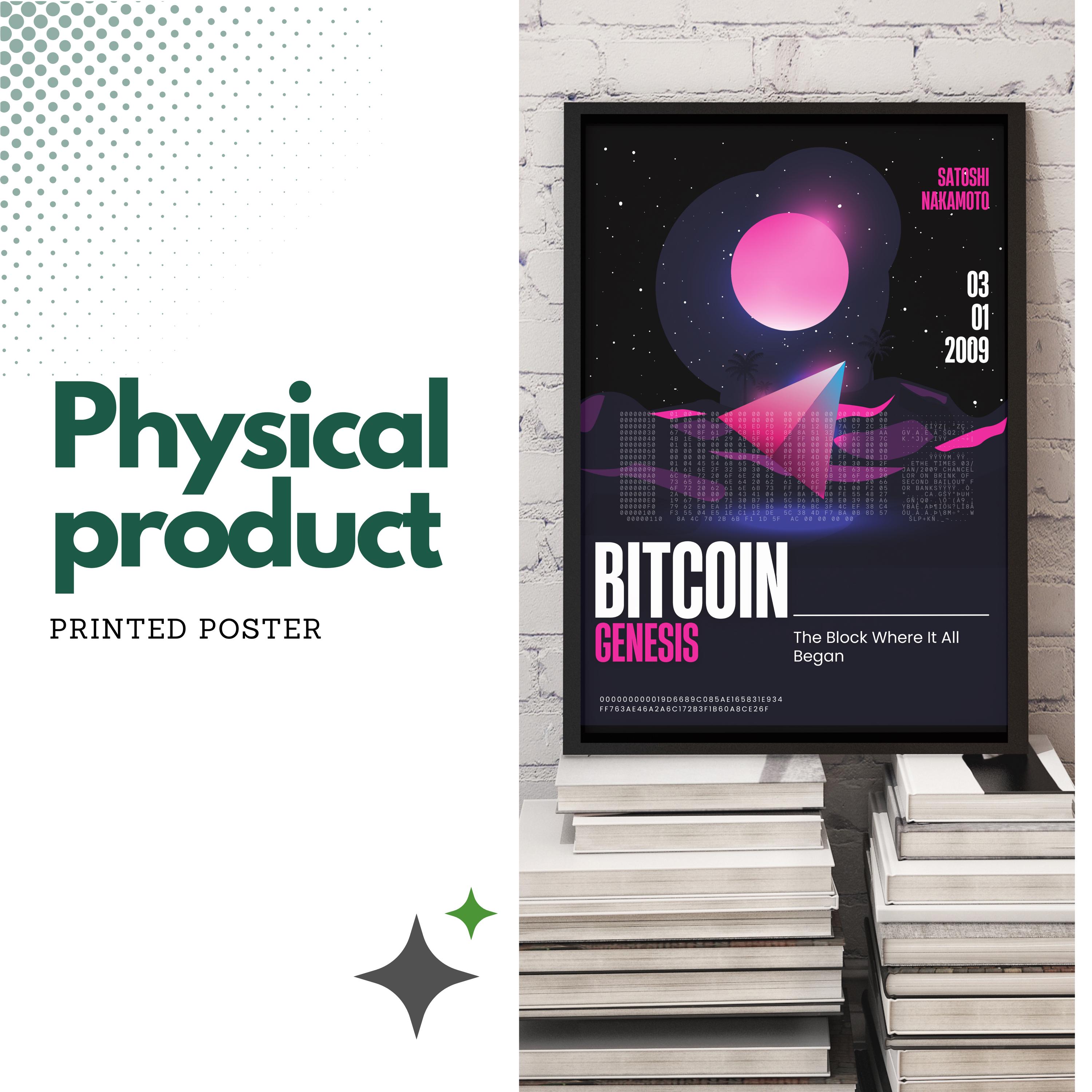 Bitcoin Web3 Art Home Office Crypto Enthusiast of Crypto Wall Art for Home  Decor with Bitcoin for Modern Home Office Crypto Poster Wall Art