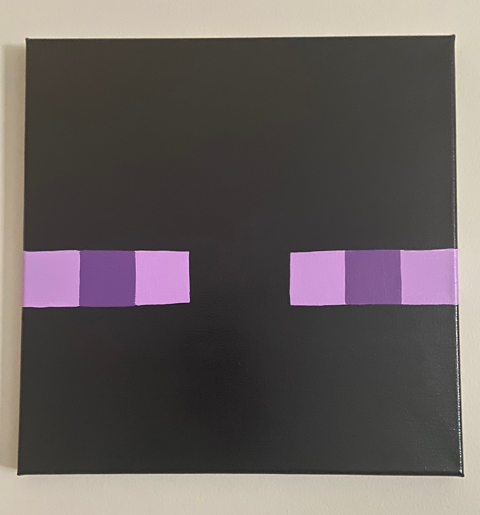 Minecraft Inspired Enderman Face Head Painting Wall Decor Art | Etsy
