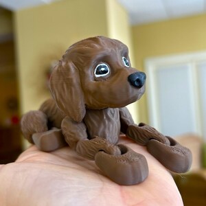 Articulating 3D Printed Puppy Dog Fidget Anxiety Toy Ornament Sculpture ...