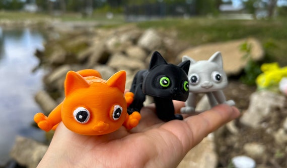 Articulating 3D Printed Cat High Quality Fidget Anxiety Toy