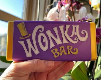 3D Printed Inspired Wonka Chocolate Bar Factory Toy With Golden