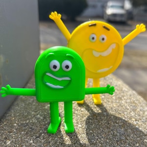 3D Printed Inspired Color blocks fidget toys Cute Preschool learning Playful Pals Cartoon Custom Desk Decor figure toy Unique Critter Gift