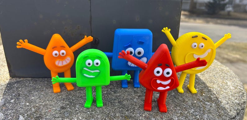 Colorblocked Toy 3D Printed Inspired Color Fidget Blocks Toys Cute Preschool Learning ...