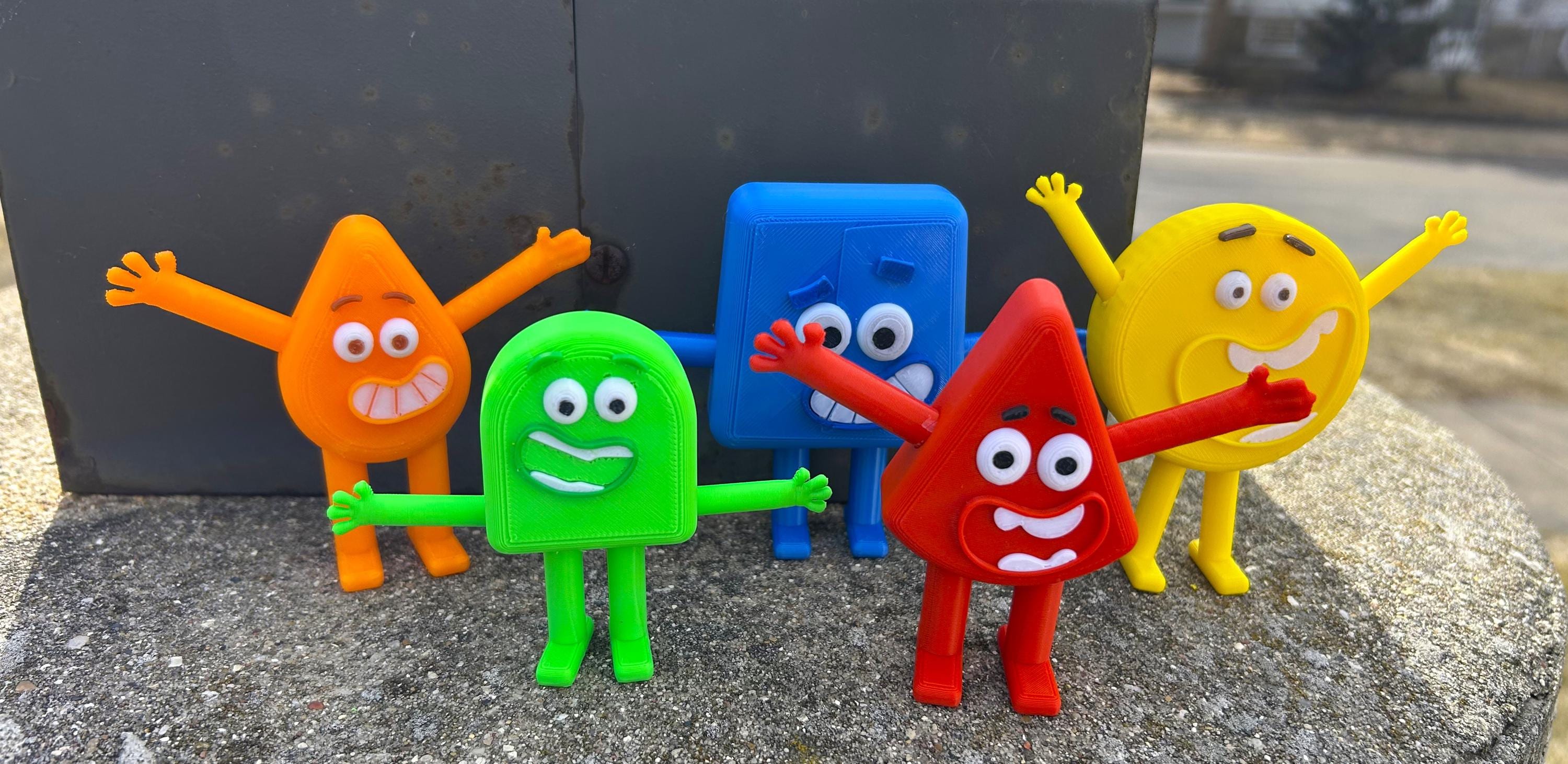 3D Printed Inspired Color Fidget Blocks Toys Cute Preschool Learning ...