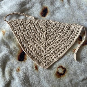 Beige Crochet Banadana