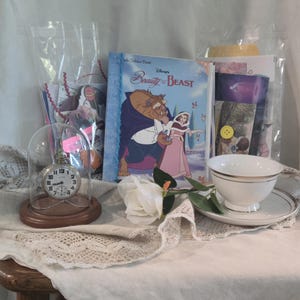 Junk Journal Preloved Little Golden Book Beauty Beast already bound for hours of Decorating Fun and Interactive Play Bling included