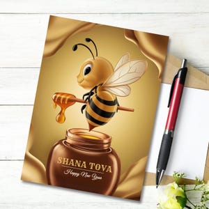 Tarjetas de Rosh Hashaná l Tarjeta de Shana Tova Tarjeta de Rosh Hashaná Feliz Año Nuevo Judío l Tarjeta de Shanah Tova Tarjeta de felicitación de Shanah Tova l Tarjeta de Shana Tova
