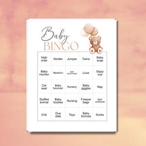Gender Reveal Bingo Spiel Baby Shower Spiel Mädchen Junge Bingo Druck 50 einzigartige druckbare Bingo Vorgefüllte geschlechtsneutrale Bingokarten und Call Sheet