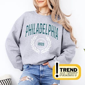 Old School Philadelphia Football Crewneck | Preppy Philadelphia Eagles Sweatshirt, Eagles Football Fan Gift for Men Women, Vintage Style