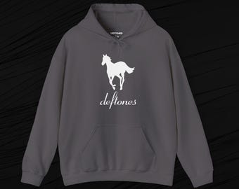 Deftones White Pony Logo Hoodie, Band Merch, Rock Music Gift, Alternative Metal Sweatshirt, Music Lover Apparel, Concert Merchandise