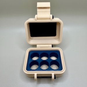 6 Vial Customizable Protective Rugged Case for 3ml Peptide Vials- 6 vials