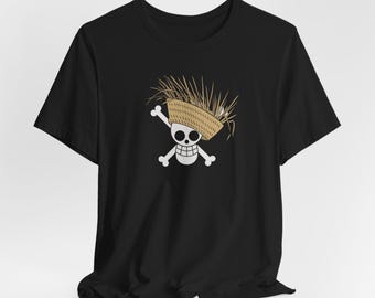 Puerto Rican Pava Skull Shirt: One Piece Anime Jíbaro Twist