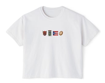 Puerto Rico SanSe Icons Tee | Vejigante Viejo San Juan Bandera Pandereta