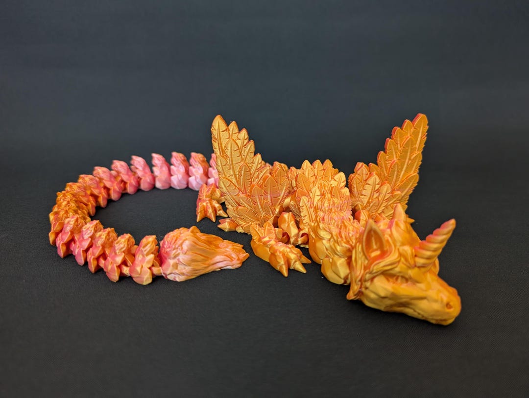 3d Printed Unicorn Alicorn Winged Dragon- Fidget Toy - Etsy UK