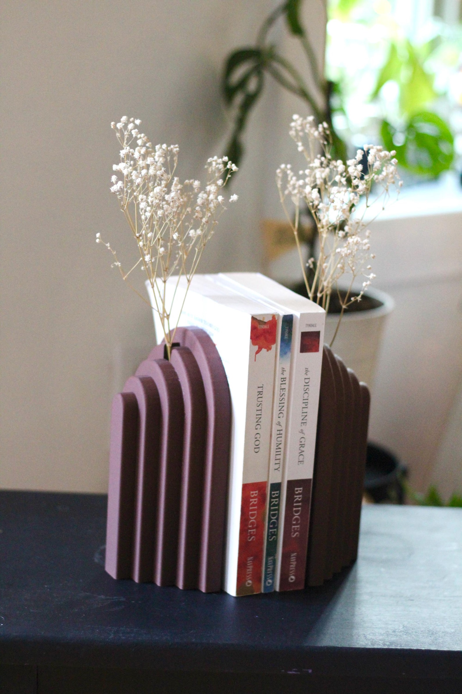 Modern Arch Bookend With Functional Vase - Etsy