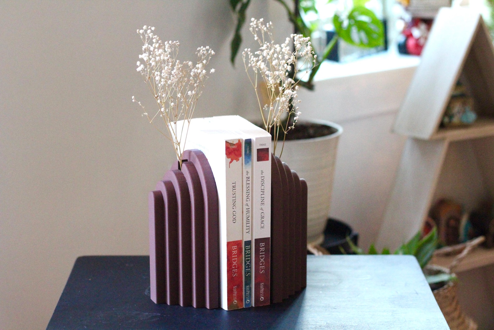 Modern Arch Bookend With Functional Vase - Etsy