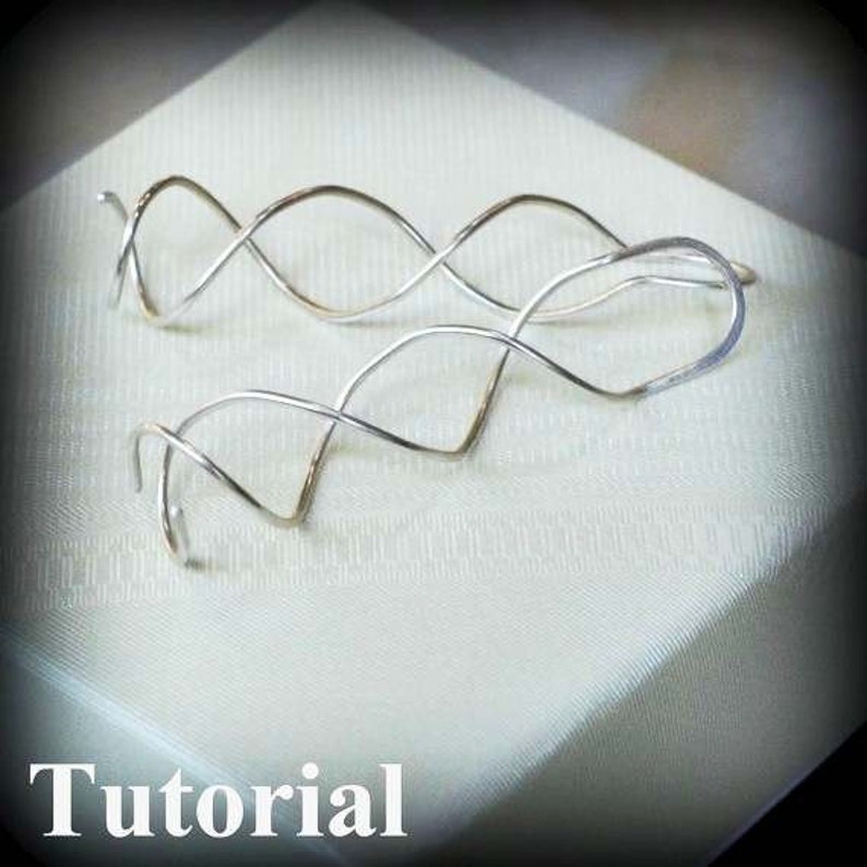 DIY Jewelry Tutorial Curly Earrings PDF image 1