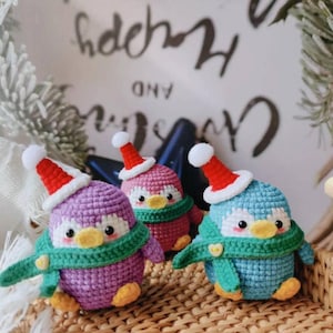Handmade Crochet Penguin, Penguin Keychain, Penguin Stuffed plushie toy, Penguin Amigurumi, Penguin Lover, Penguin Stuffed, Christmas gift