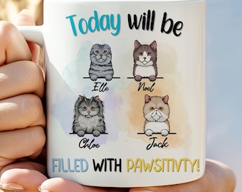 Personalized Cat Mug Custom Name Ceramic Cup Lover Coffee Gift Kitty Design White Pet Present Unique Idea Animal Drinkware Feline Enthusiast