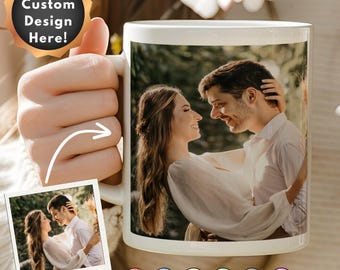 Custom Photo Mug Personalized Gift Coffee Cup Picture Printing Memory Keepsake Birthday Present Family Portrait Ceramic Drinkware Desk