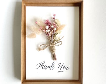 Thank You with Mini Dried Flower Bouquet