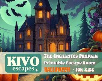 La zucca incantata. Escape room stampabile per Halloween per bambini. Kit di gioco fai da te per casa o feste. Attività di logica stampabile per bambini per serate in famiglia.