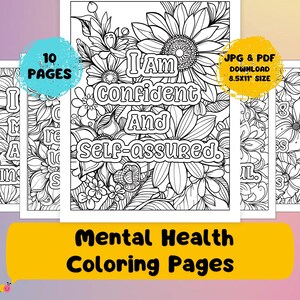 Psychische Gesundheit Malseiten: Motivationszitate (JPG & PDF)